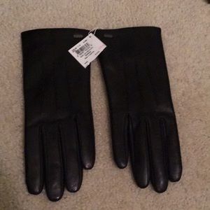 NWT Coach Size 7.5 Leather Black Gloves